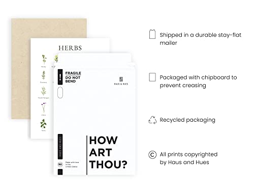 Haus And Hues Herb Pictures For Kitchen Wall Art Kitchen Herbs Wall Art And Botanical Prints Herbs Art | Kitchen Wall Art Herbs Poster And Kitchen Art | Cottage Core Decor (12X16, Unframed) #TOP2