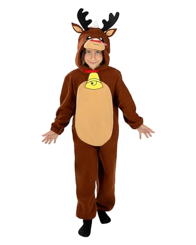 Funidelia Disfraz de Reno para niños, Navidad - Traje para niños para Fiestas, Carnaval y Halloween - Talla 3-4 años