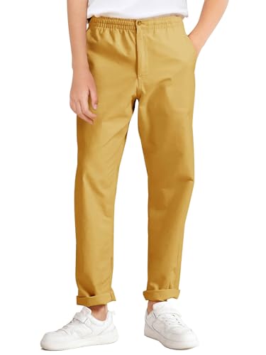 Image of Haloumoning Boys School Uniform Chino Pants Kids Twill Pants 5-14 Years