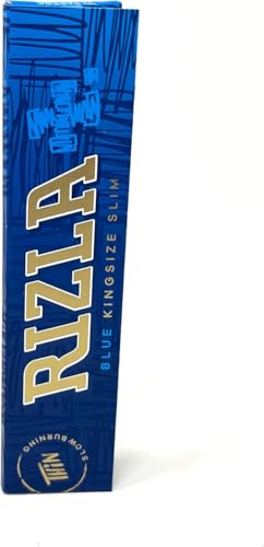 Rizla azul King Size Slim con papel de combustión limpia y lenta 2