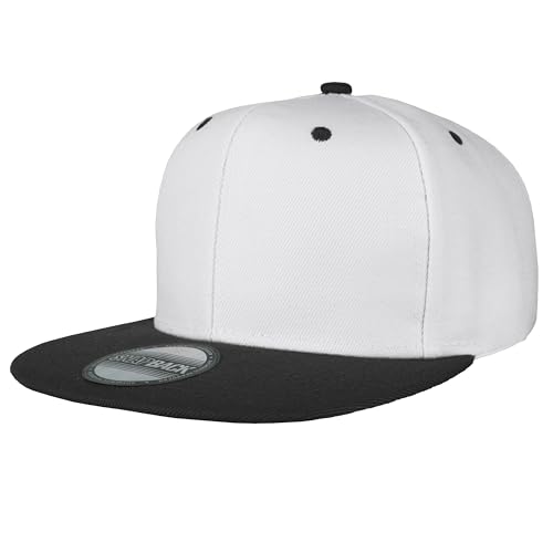 Image of Gelante Plain Blank Flat Brim Adjustable Snapback Baseball Caps LOT 6 Pack