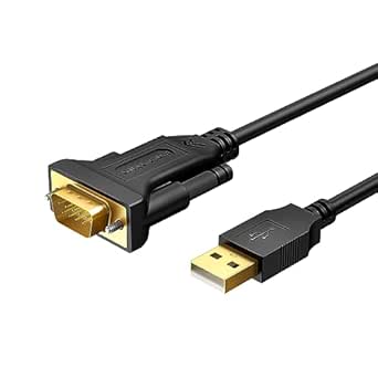CableCreation 3.3 Feet USB to RS232 Serial Cable with Prolific PL2303 Chip, DB9 Adapter for Windows 11,10, 8.1, 8,7, Linux, Mac OS, 1M /Black