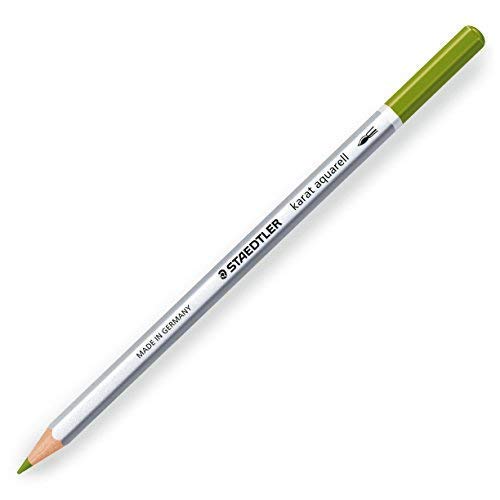 Staedtler Karat Aquarell Pencil โ Professional Watercolour Pencil - Single Pencil โ Olive Green - 57
