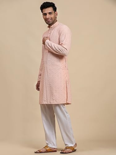 Image of Pro-Ethic Style Developer Mens Indian Traditional Cotton Kurta Sets, Men Kurta Set Indian Wedding Dress (A-117)