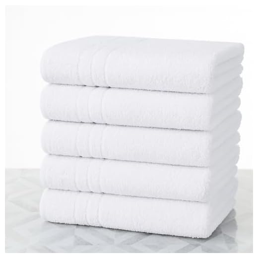 Kit 5 Toalhas de Banho Brancas