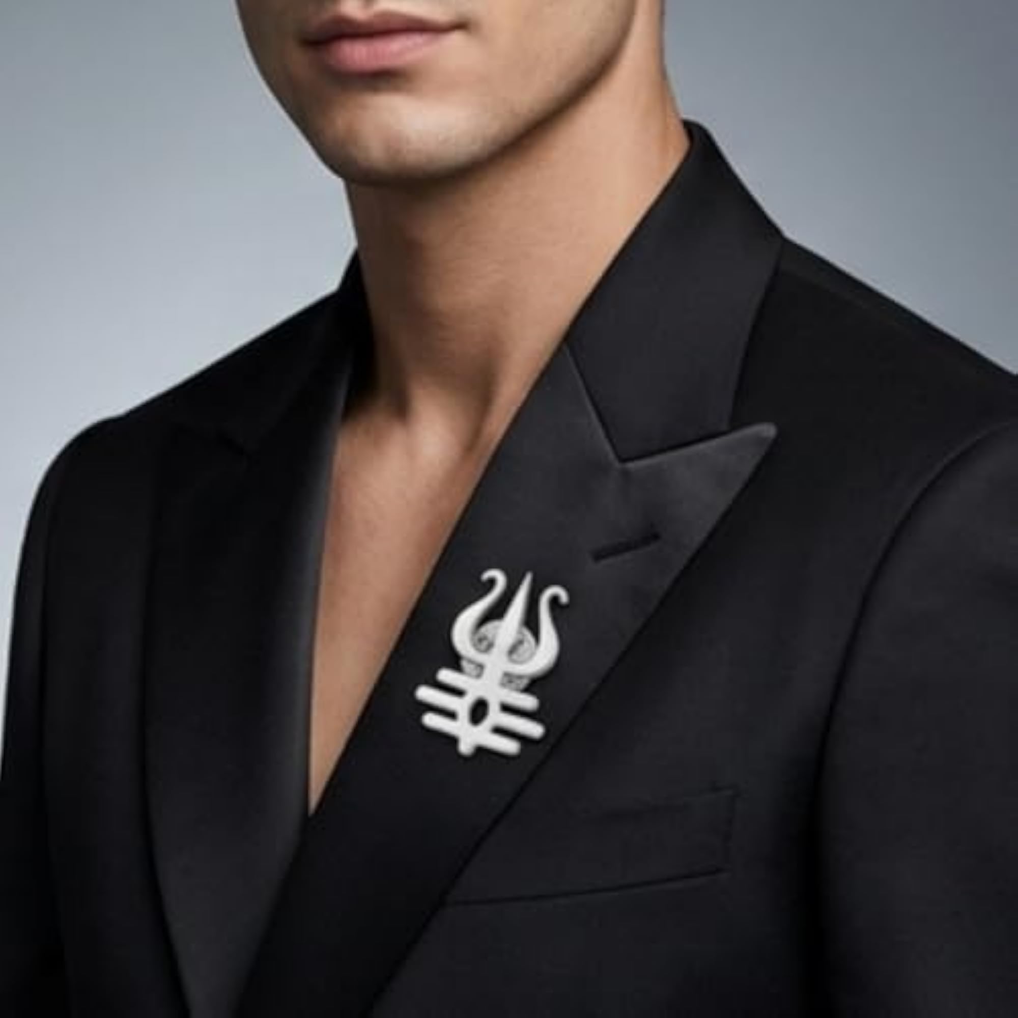 Trident Brooch for Men & Women, Stylish Lapel Pin
