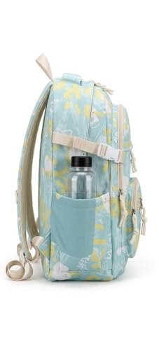 Image of YUMA Graffiti Print Backpack, White and Black, Multi-Pocket, Casual Style, for Women