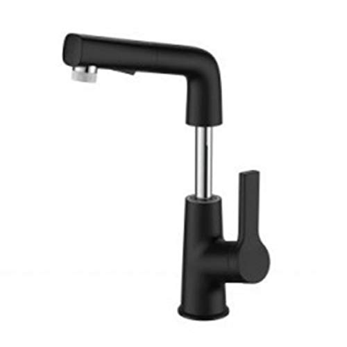 Grifos para lavabo con rotación de 360 ​​​​°, grifo monomando extraíble de 60 cm con control dual frío y caliente, elevación libre de aleación de zinc de 80 cm, grifo para lavabo de baño con modo de