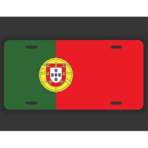 DHDM Designs Portugal Flag License Plate Tag Vanity Novelty Metal | UV Printed Metal | 6-Inches by 12-Inches | Car Truck RV Trailer Wall Shop Man Cave | VLP176 Cover