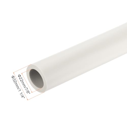 Image of uxcell Foam Tubing for Handle Grip Support,22mm(7 /8 inch) ID 32mm(1 1 /4 inch) OD 0.3 Meter /1ft Length White
