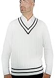 Blue Ocean Cricket Cable Sweater Vest Off-White