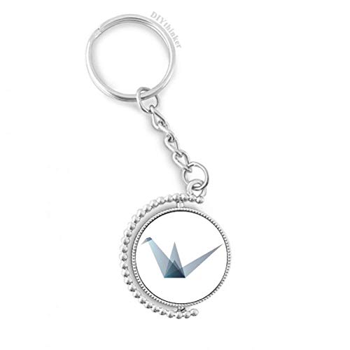 Anillo giratorio antiestrés en llavero de grúa de origami Pilgrim DIYthinker