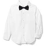[LOLANTA] ワイシャツ 子供 長袖 蝶ネクタイ付き ボーイズシャツ 男の子 フォーマル 制服 ホワイト 入学式 卒業式 結婚式 発表会 七五三 (150)