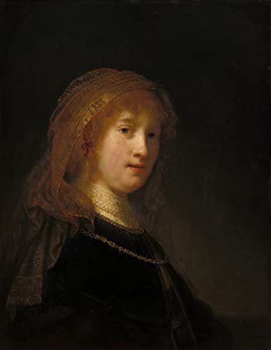 Affiche Rembrandt Saskia van Uylenburgh sur toile d'art haut de gamme sans cadre 58x90 cm