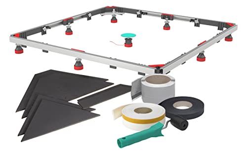 MEPA Duschwannen-Set Montagerahmen SF RE 3S+ Universal - Set zum schalldämmenden Einbau von extra- & superflachen rechteckigen Brausewannen aus Stahl, Acryl, Mineralguss - 182123 MEPA Duschwannen-Set Montagerahmen SF RE 3S+ Universal - Set zum schalldämmenden Einbau von extra- & superflachen rechteckigen Brausewannen aus Stahl, Acryl, Mineralguss - 182123