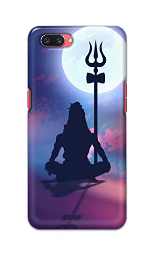 Image of Printed Hard Back Cover Case for Oppo A3s | Oppo A5 2018 | Realme C1 | Realme C1 2019 Back Cover (Lord Shiva) -702