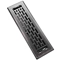 SANYCASA Floor Register 2x10 Inches - Heavy Duty Walkable Steel Floor Vents Ease Adjust Air Flow Direction Floor Registers - Boston Design - Oil Rubbed Bronze Air Floor Vent Covers for Home