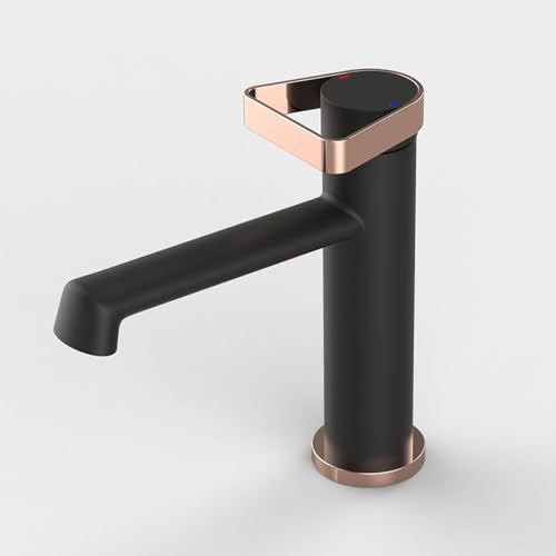 Robinet de lavabo avec mitigeur monocommande fluide en laiton durable