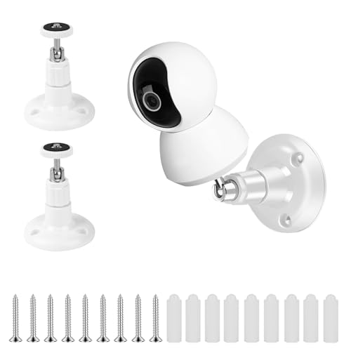 3 Pcs Supporti per Ring Telecamera Esterno, Supporti per Ring Camera, Supporto da Parete Regolabile a 360° compatibile con Ring Stick Up Cam telecamere di sicurezza, con filettatura da 1/4