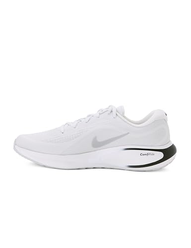 Nike Men's Journey Run Road Running Shoes, Summit White/Metallic Silver-Black-White, 8