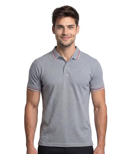 Image of AWG ALL WEATHER GEAR Cotton Polo T-Shirt | Half Sleeve Plain-Regular Fit | Soft Breathable Solid Tee | Collar Tshirts | Casual & Office Wear | Comfortable Everyday Cotton Polo | Mens Tshirts