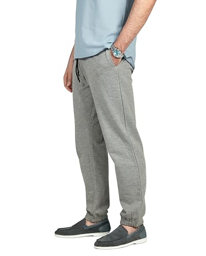 CUZO Men’s Cotton Joggers, Pique Stuff, 60% Cotton & 40% Polyester, Regular Fit Men Trouser, Moisture Wicking, 240 GSM