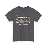 OneRepublic T-Shirt for Fans | Unisex Music Band Tee | Vintage Concert Style Shirt (US, Alpha, Medium, Regular, Regular, Charcoal)