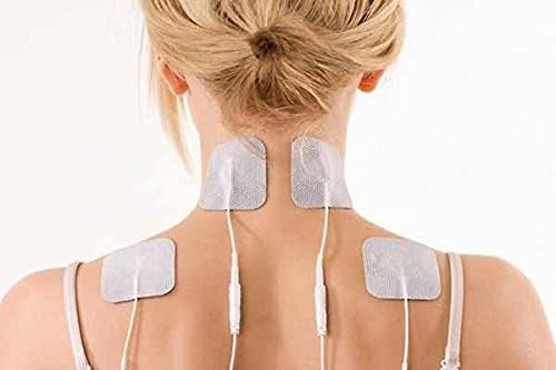 Image of AGAM TENS Electrode Pads - Replacement Electrodes for TENS Digital Therapy Machine - Reusable Self-Adhesive Pads (Square, Pack Of 4 | 2 * 2 IN))