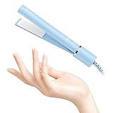 Hoson Mini Hair Straightener, Small Flat Irons for Short Hair, Travel Flat Iron for Bangs, Blue