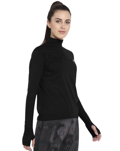 Image of EYEBOGLER Solid Women High Neck Full Sleeve Regular Fit Top