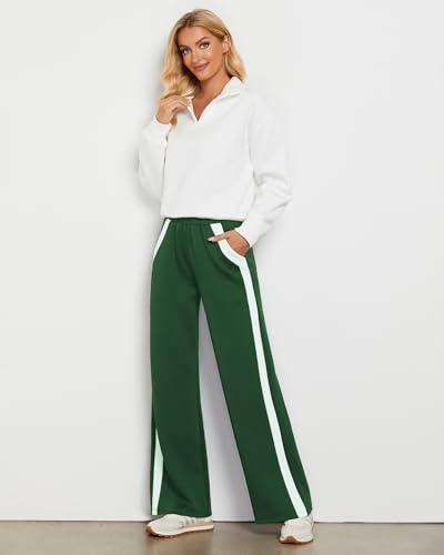 Grapent Green Pants For Women Green Track Pants Women Track Pants Womens Athletic Pants With Pocket Pull On Pants For Women Lounge Pants Women With Pockets Dark Green Size Medium Us Size 8 To Size 10 thumb #1
