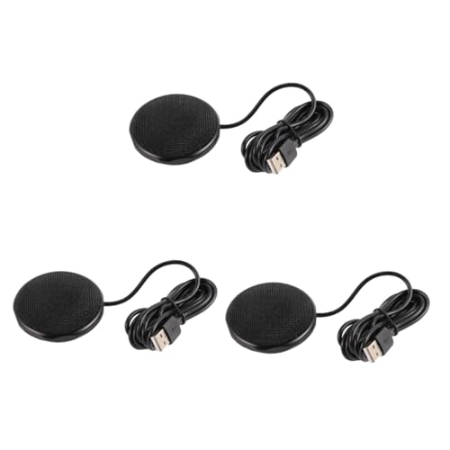 DIYEAH Lot De 3 Microphones USB Omnidirectionnels À 360° pour Ordinateur Portable Suppression du Bruit Enregistrement De Conférence