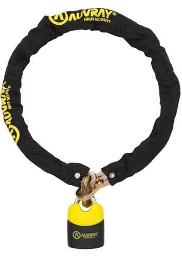 Cadenas 74x112 mm et chaine K Block 120cm Auvray antivol deux-roues urbain
