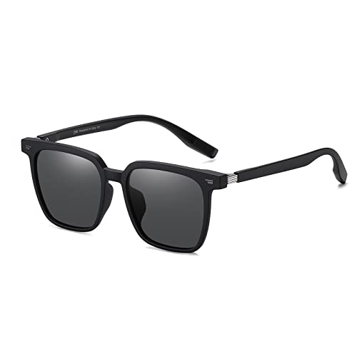 Shes Gafas De Sol Polarizadas Cuadradas Clásicas Para Mujer, Lentes De Sol Rectangulares Retro, Lentes Planas, Protección Uv400, Pantallas De Diseño Sh1018, Marco Negro Mate Lente Gris Shes Gafas De Sol Polarizadas Cuadradas Clásicas Para Mujer, Lentes De Sol Rectangulares Retro, Lentes Planas, Protección Uv400, Pantallas De Diseño Sh1018, Marco Negro Mate Lente Gris