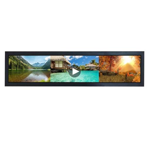 Image of VSDISPLAY 28'' Advertising Display 1920x360 IPS Stretched Bar LCD Monitor | Support Split Screen,USB Input Auto Copy Autoplay, for Supermarket Exhibition Store Digital Signage