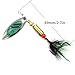Muzrunq Spinner Fishing Lures Sequin Rotating Fish Hook Artificial Fishing Baits Fishing Baits with Hooks Fishing Bait Crank Fish Hook Lifelike Fish Tackle 10Pcs.