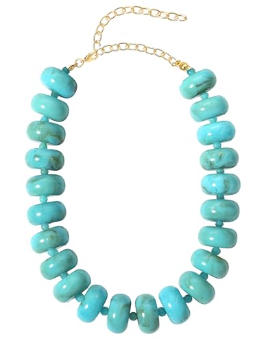 zocare Chunky Bead Necklace for Women,Stone & Oversized Beaded Necklaces,Bold