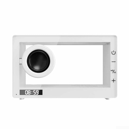 Wireless Bar Speaker with Modern Aesthetic and Functional LED Time Display for Music Lovers (Touch style white)