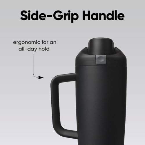 Image of Owala FreeSip Tumbler Insulated Stainless Steel Water Bottle with Built-in Straw and Side Handle, For Travel, Work, School, and Sports, 40oz, BPA Free, Leak Proof, Sugar High
