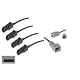 YU・I PARTS:GT13ーHF201 互換:カロッツェリア対応 地デジアンテナ変換4本 互換:ニッサンナビ ホンダ アルパイン クラリオン パナソニックナビをカロッツェリアAVIC-サイバーナビや楽ナビ用の地デジアンテナに変換