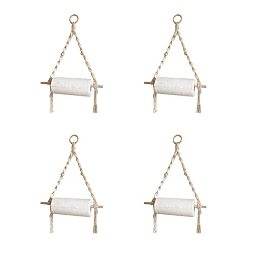 Lckiioy 4X de Madera Nórdico para Colgar En La Pared para Usar En Habitación La Sala de Estar Adorno para Trenzar A Mano Decoración del Hogar