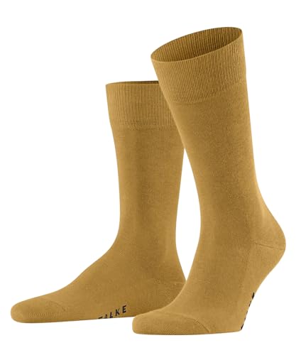 FALKE Family M So algodón sostenible lisos 1 par, Calcetines Hombre, Amarillo Amber 1851, 39-42