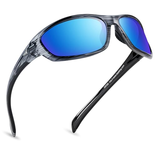 Image of KastKing Hiwassee Polarized Sport Sunglasses for Men and Women, Wrap Sunglasses for Fishing Cycling and Running,UV Protection