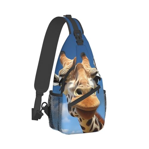 Sac de poitrine imprimé girafe amusante et sangle ajustable - 3