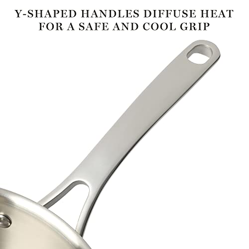 Martha Stewart 128949.10 Castelle 10 Piece 18/8 Stainless Steel Induction Safe Pots And Pans Non-Toxic Cookware Set thumb #3