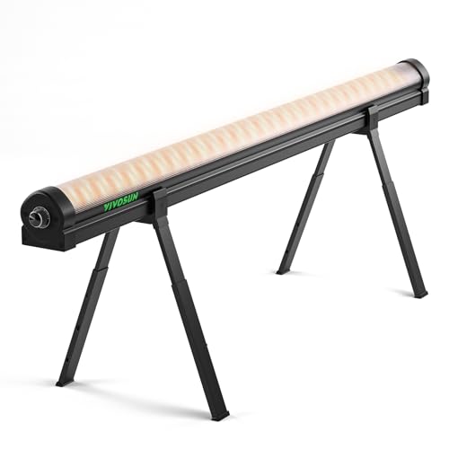 VIVOSUN LumaRay Under Canopy Grow Light, Full Spectrum Dimmable LED Grow Lights for Grow Tents, Greenhouses, SGS Compatible, 100W, 3.28 ft, 1 Pack