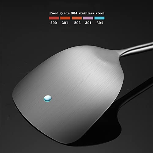 304 Stainless Steel Kitchen Cooking Utensils Set - 6 Pc Heavy Duty Metal Kitchen Cooking Tools - Matte Stainless Steel Cooking Spoon #TOP6