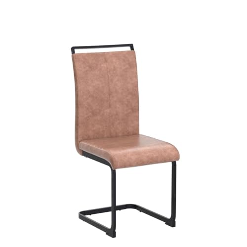 Image of Baysitone Modern Dining Chairs Set of 4, Side & Kitchen Chairs with Leathaire Padded Seat High Back, for Dining, Kitchen & Living Room - Brown