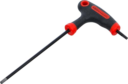 BGS Diy 7880-T15 | Schraubendreher mit T-Griff und seitlicher Klinge | T-Profil (für Torx) mit/ohne Bohrung T15