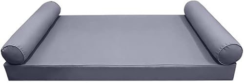 Miniatura 2 de DBM IMPORTS *Solo funda*-Estilo 5 Fundas de almohada para colchón de sofá cama al aire libre con ribete de tubería tamaño individual-AD001